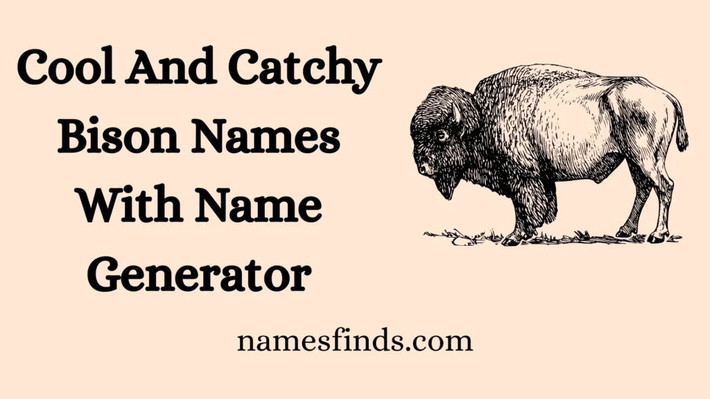 Cool And Catchy Bison Names With Name Generator