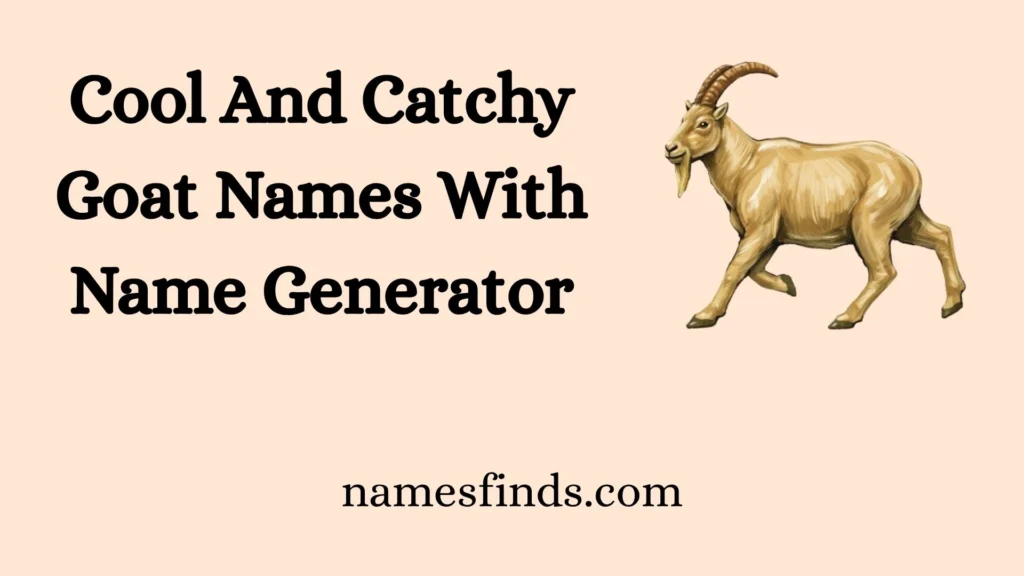 Cool And Catchy Goat Names With Name Generator