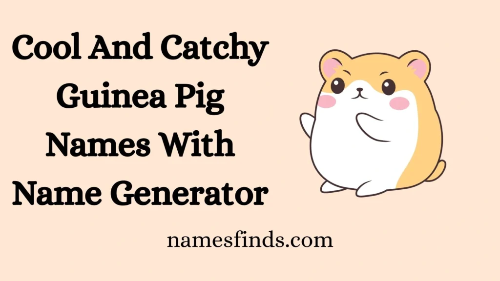 Cool And Catchy Guinea Pig Names With Name Generator