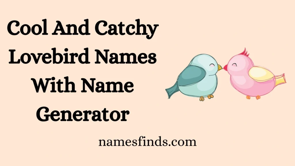 Cool And Catchy Lovebird Names With Name Generator