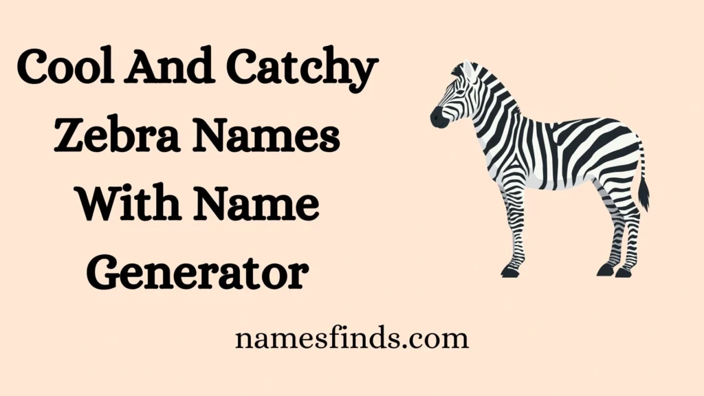 Cool And Catchy Zebra Names With Name Generator