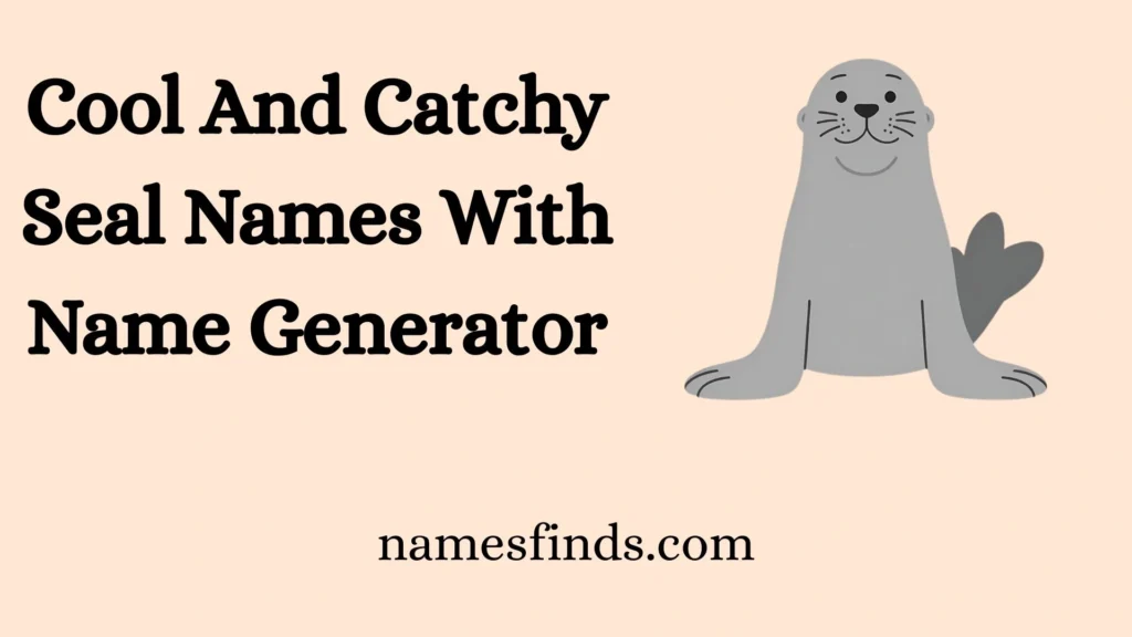 Cool And Catchy Seal Names With Name Generator