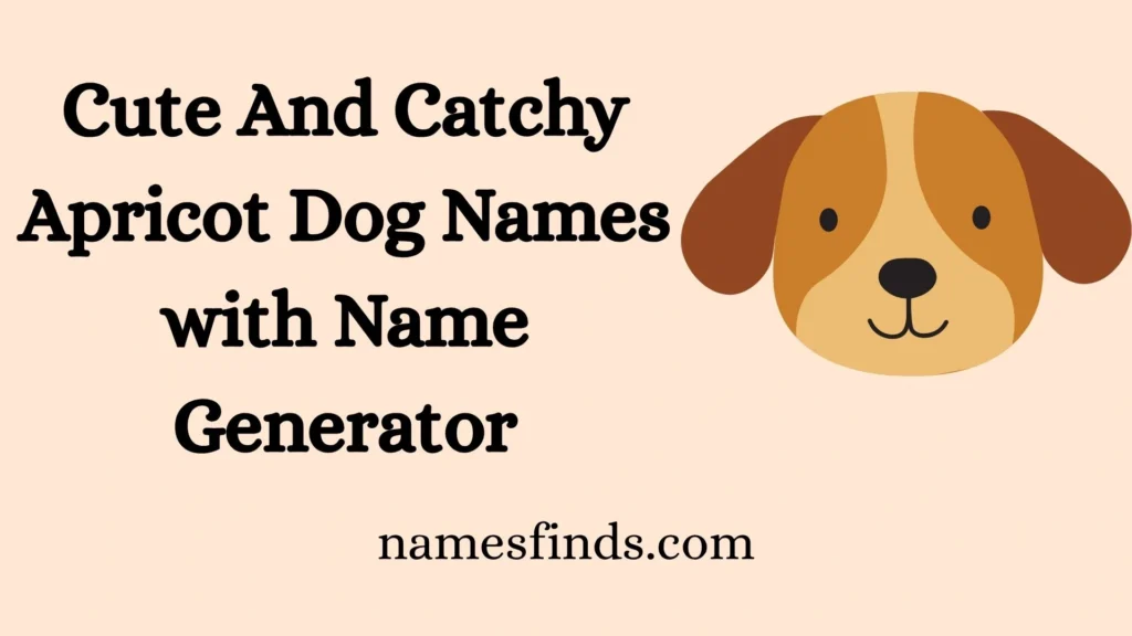 Cute And Catchy Apricot Dog Names with Name Generator