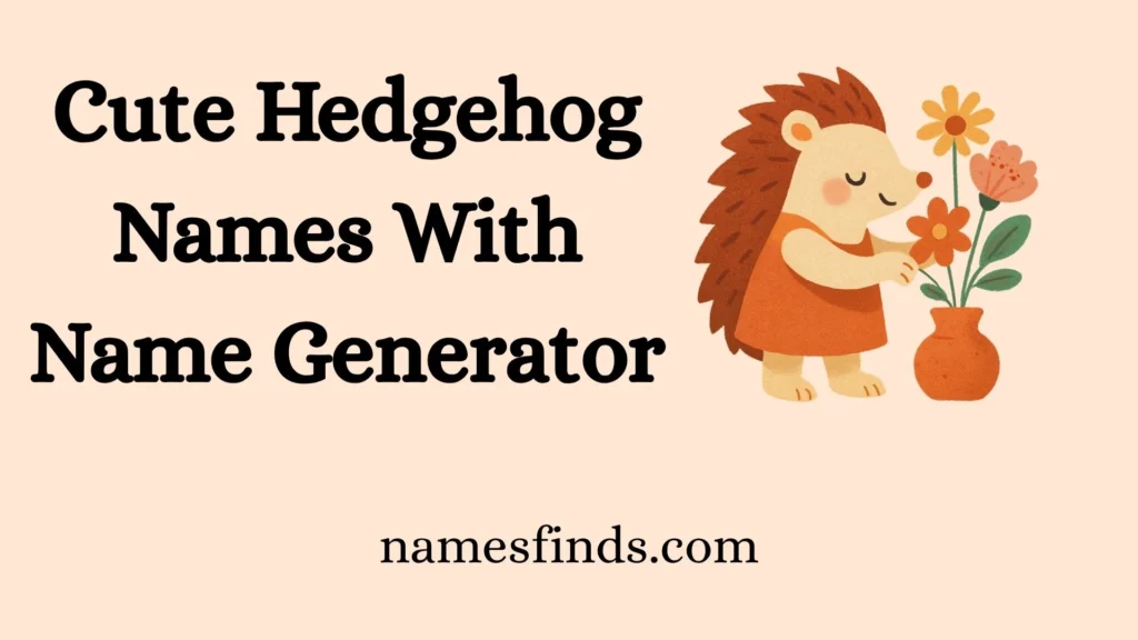 Cute Hedgehog Names With Name Generator