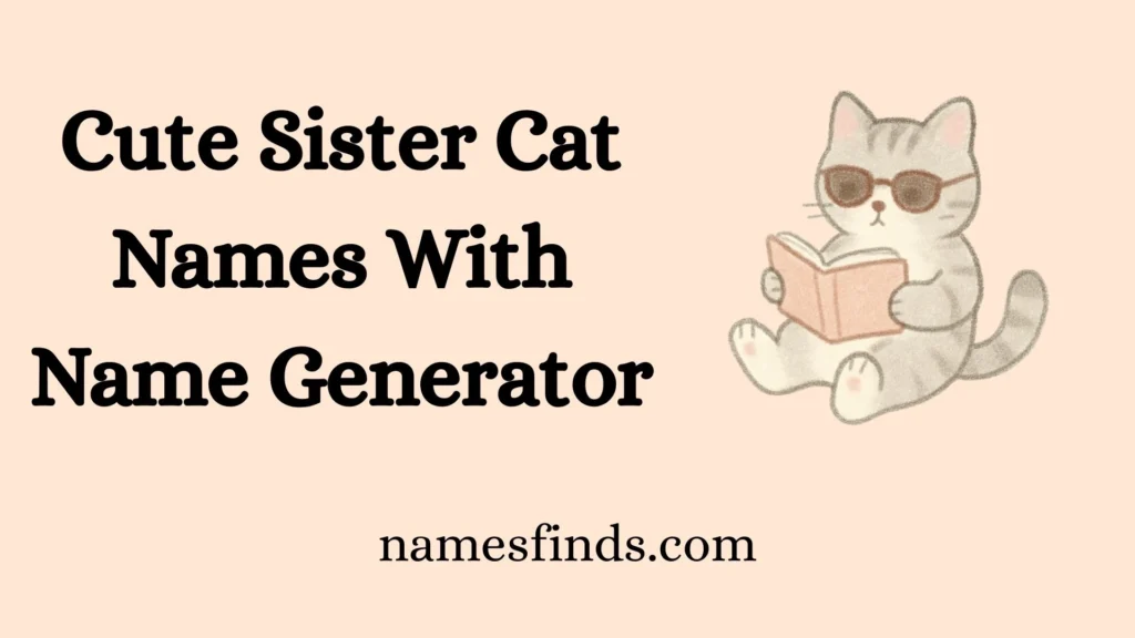 Cute Sister Cat Names With Name Generator
