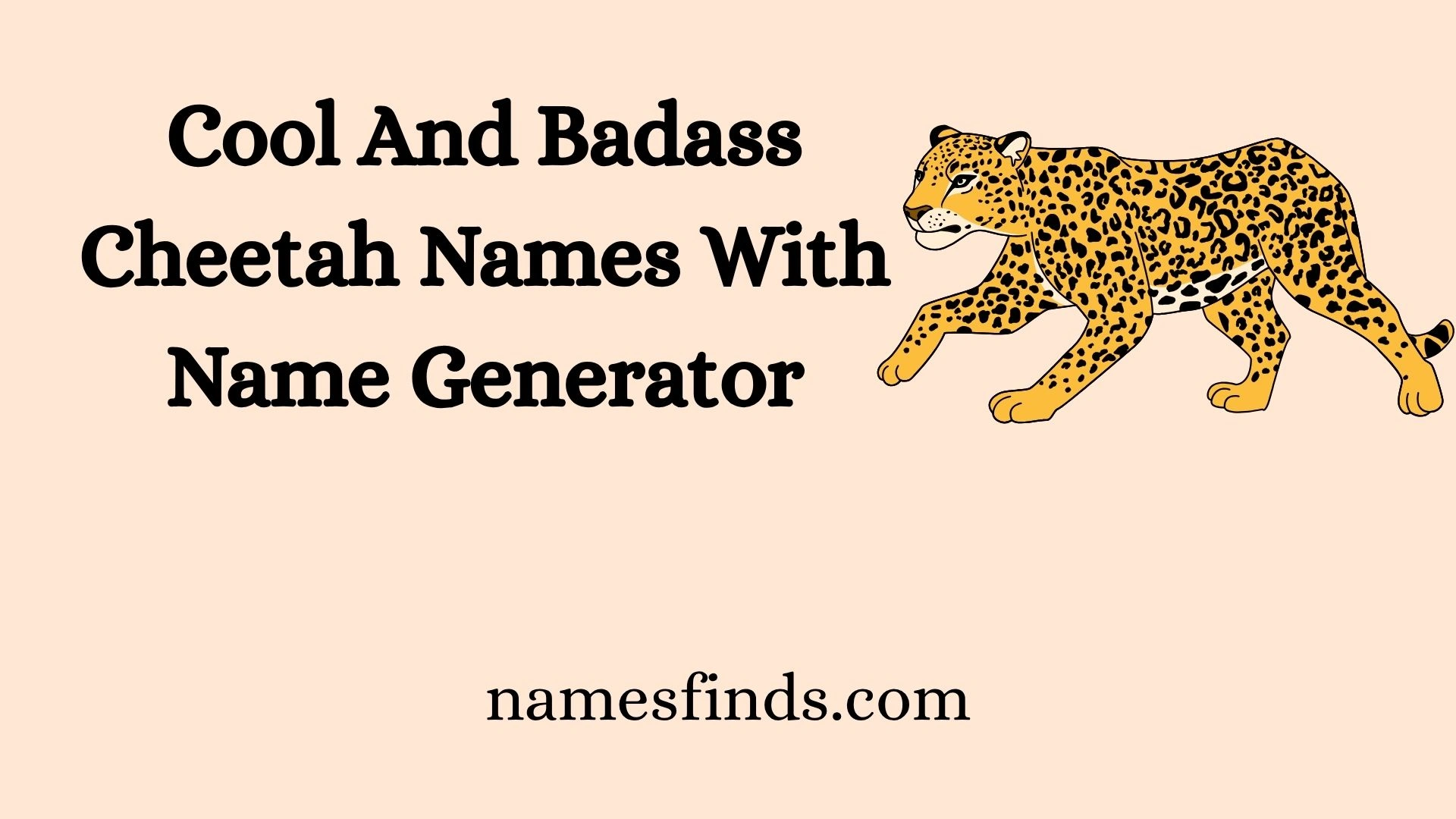 Cool And Badass Cheetah Names With Name Generator