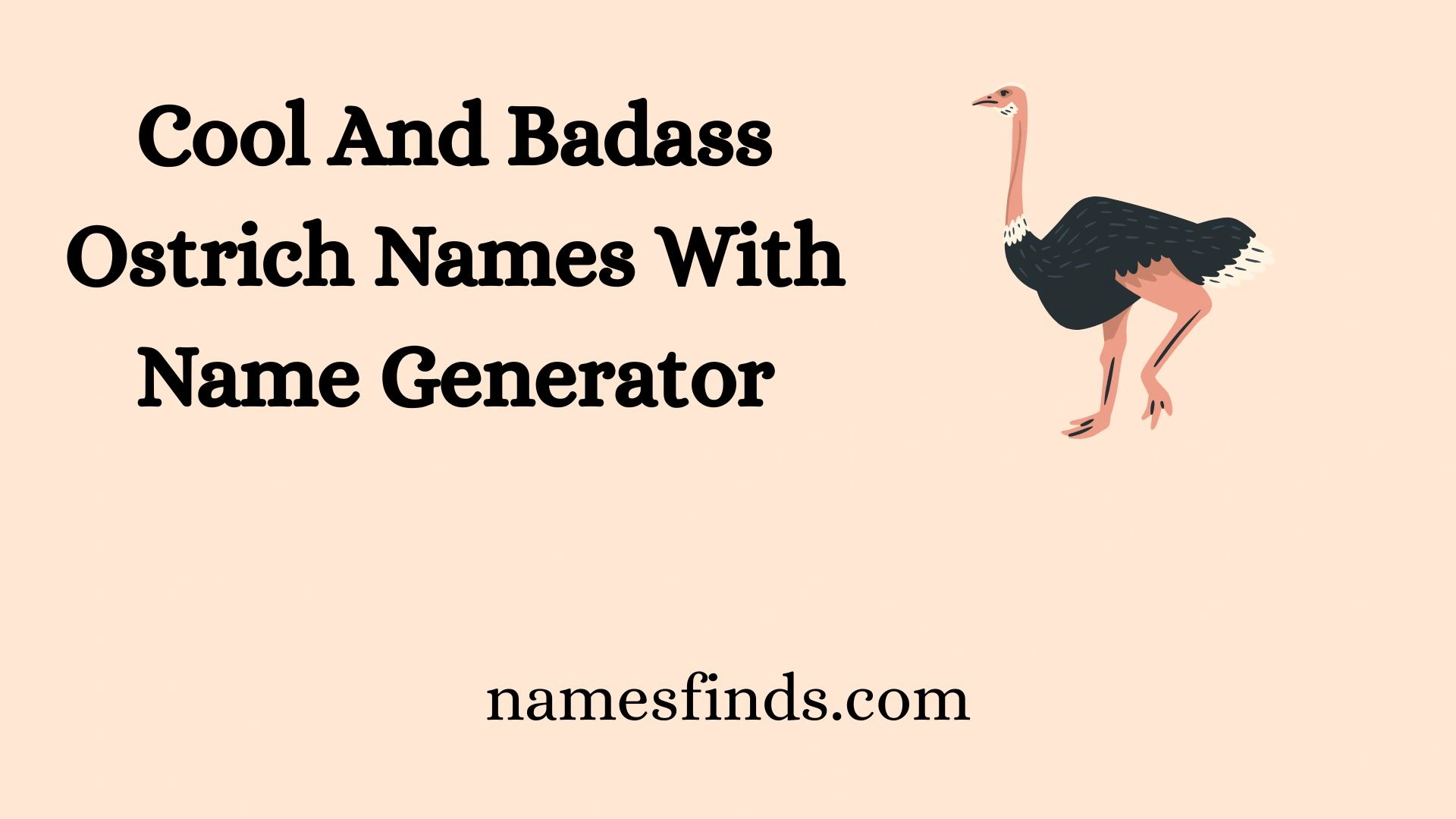 Cool And Badass Ostrich Names With Name Generator