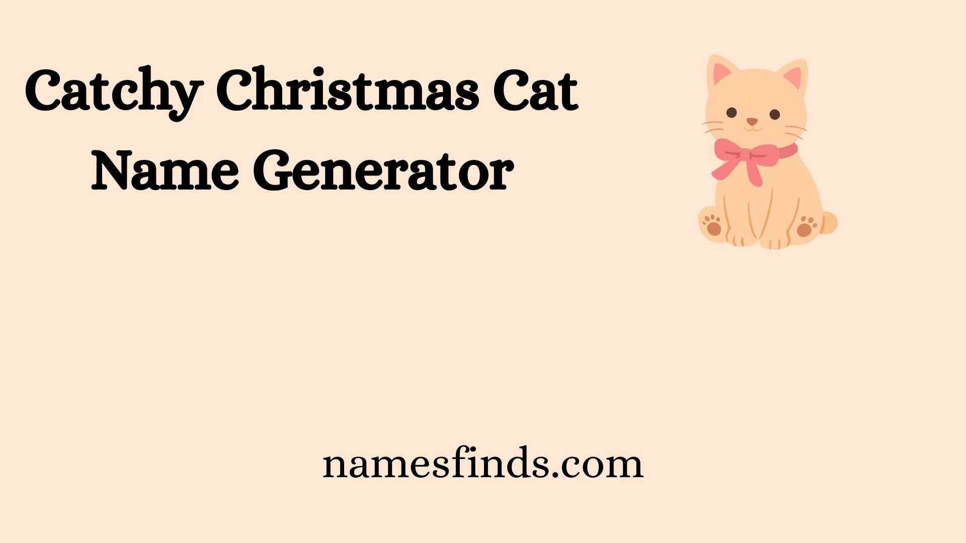 Catchy Christmas Cat Name Generator