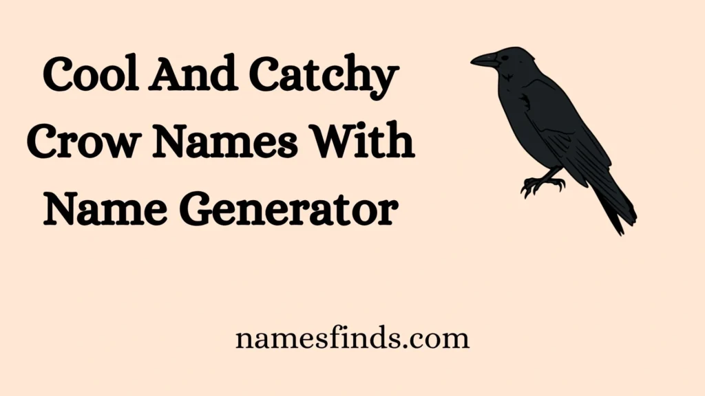 Cool And Catchy Crow Names With Name Generator