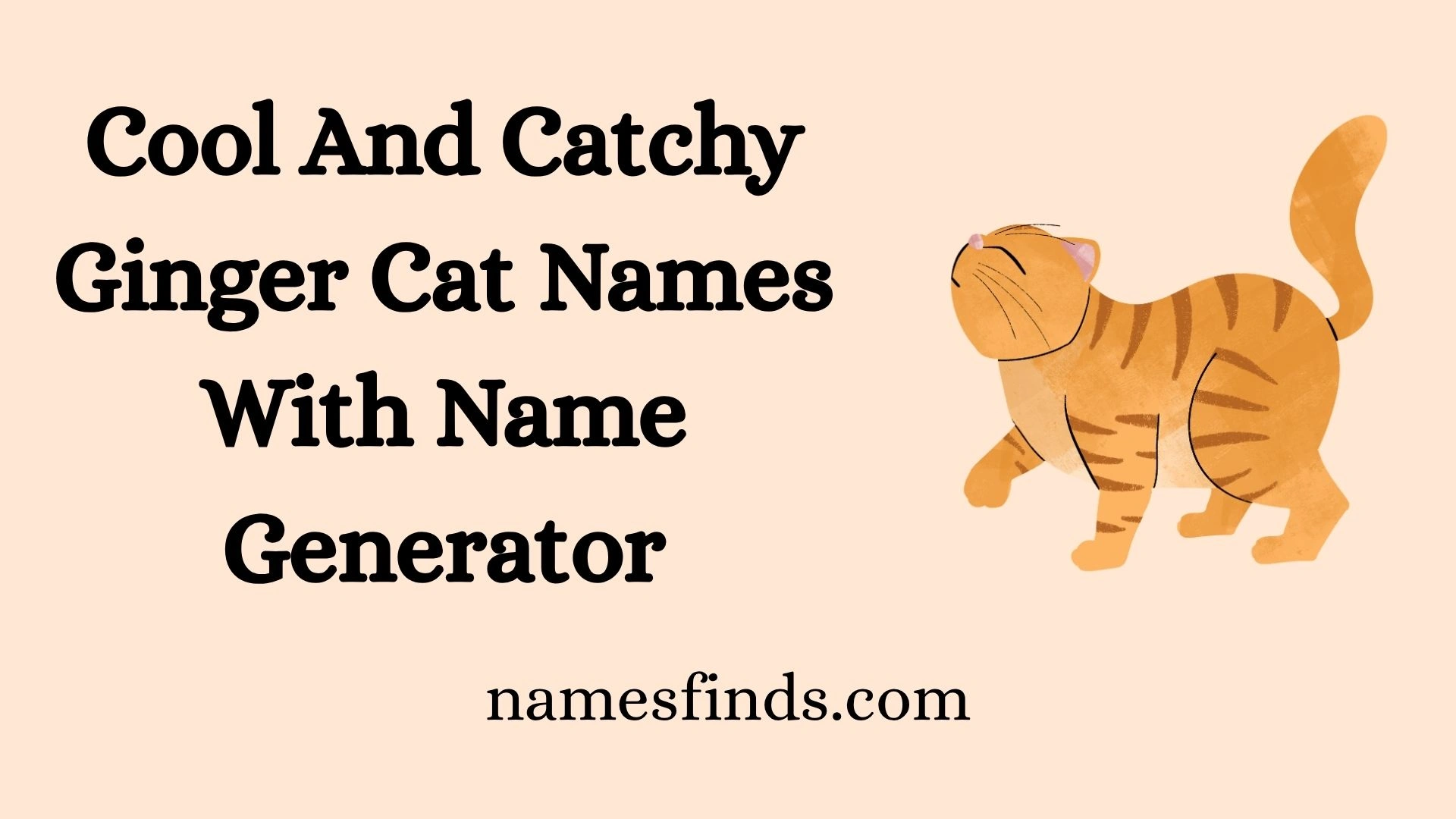 Cool And Catchy Ginger Cat Names With Name Generator