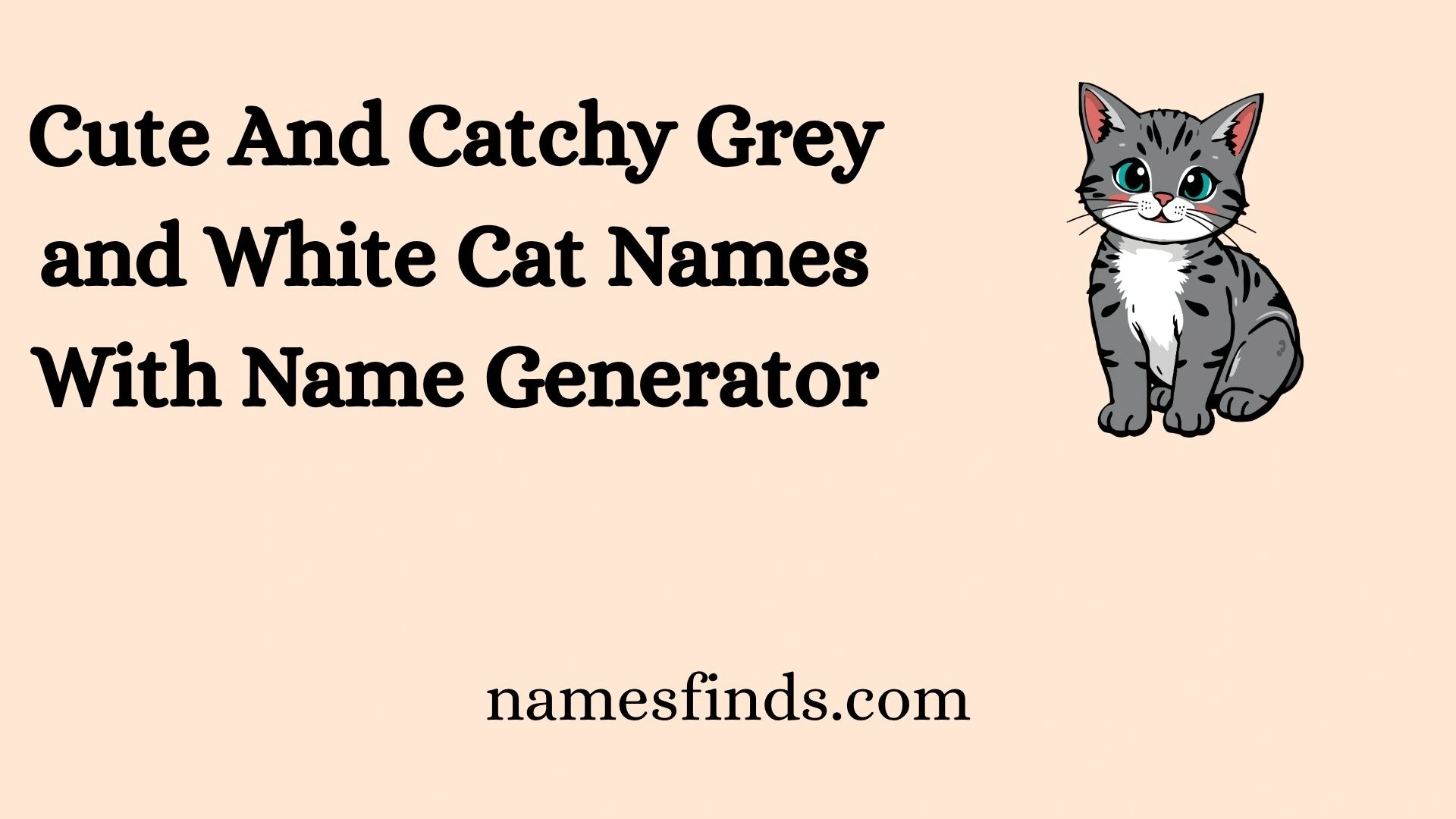 Cute And Catchy Grey and White Cat Names With Name Generator