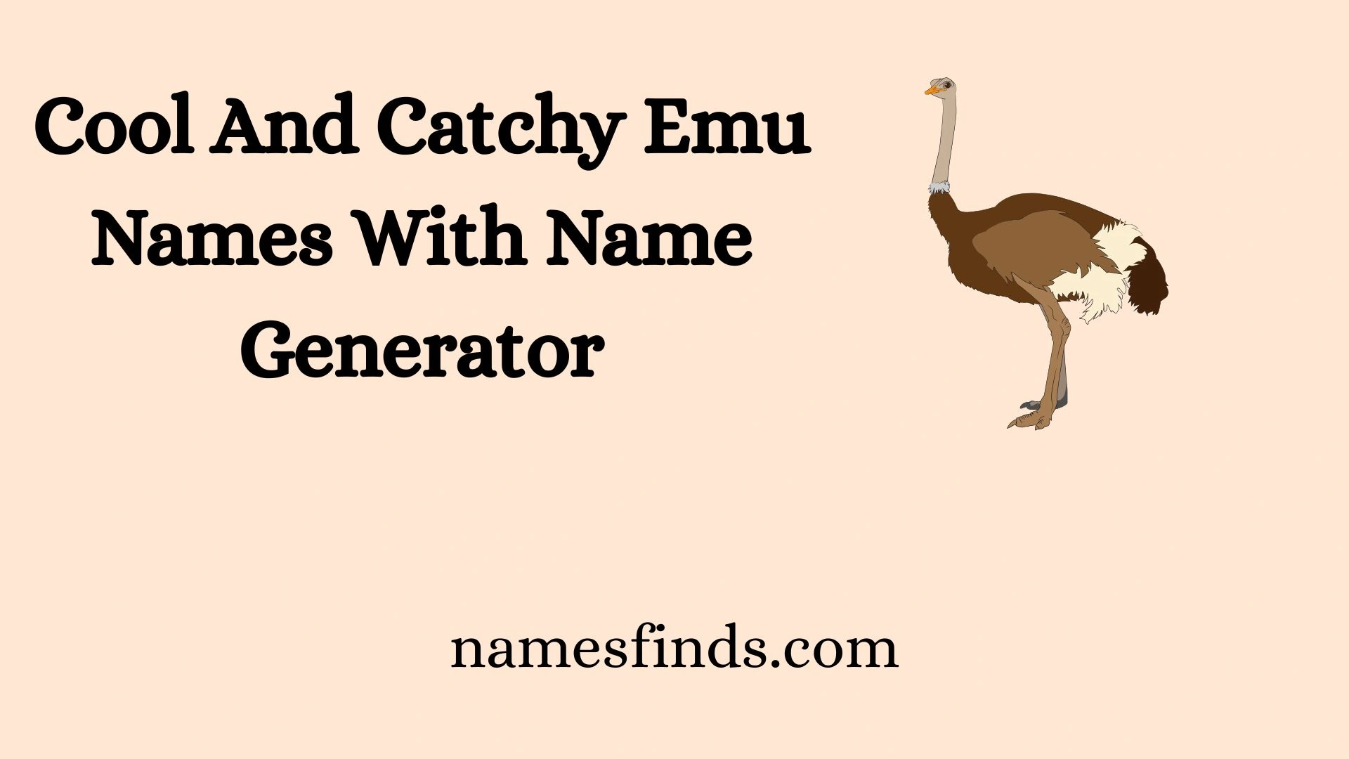 Cool And Catchy Emu Names With Name Generator