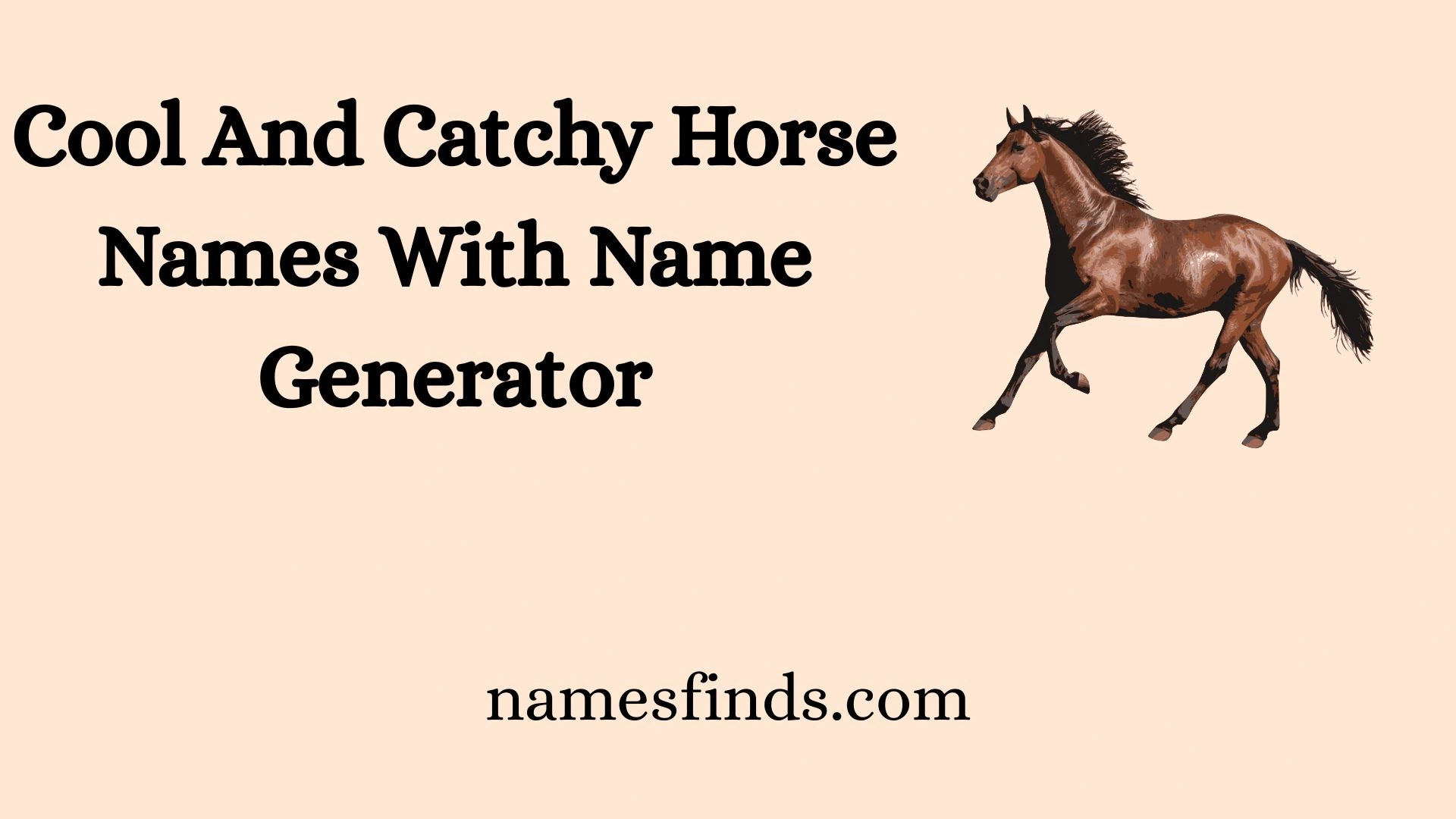 Cool And Catchy Horse Names With Name Generator