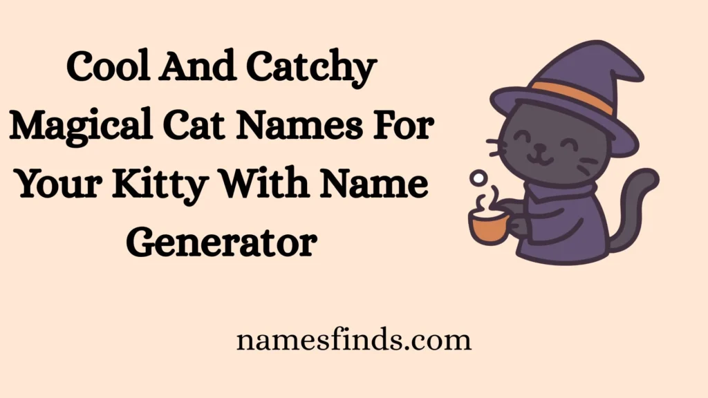 Cool And Catchy Magical Cat Names For Your Kitty With Name Generator