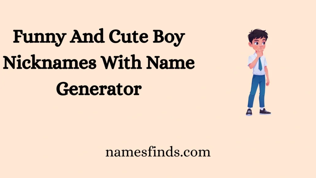 Funny And Cute Boy Nicknames With Name Generator