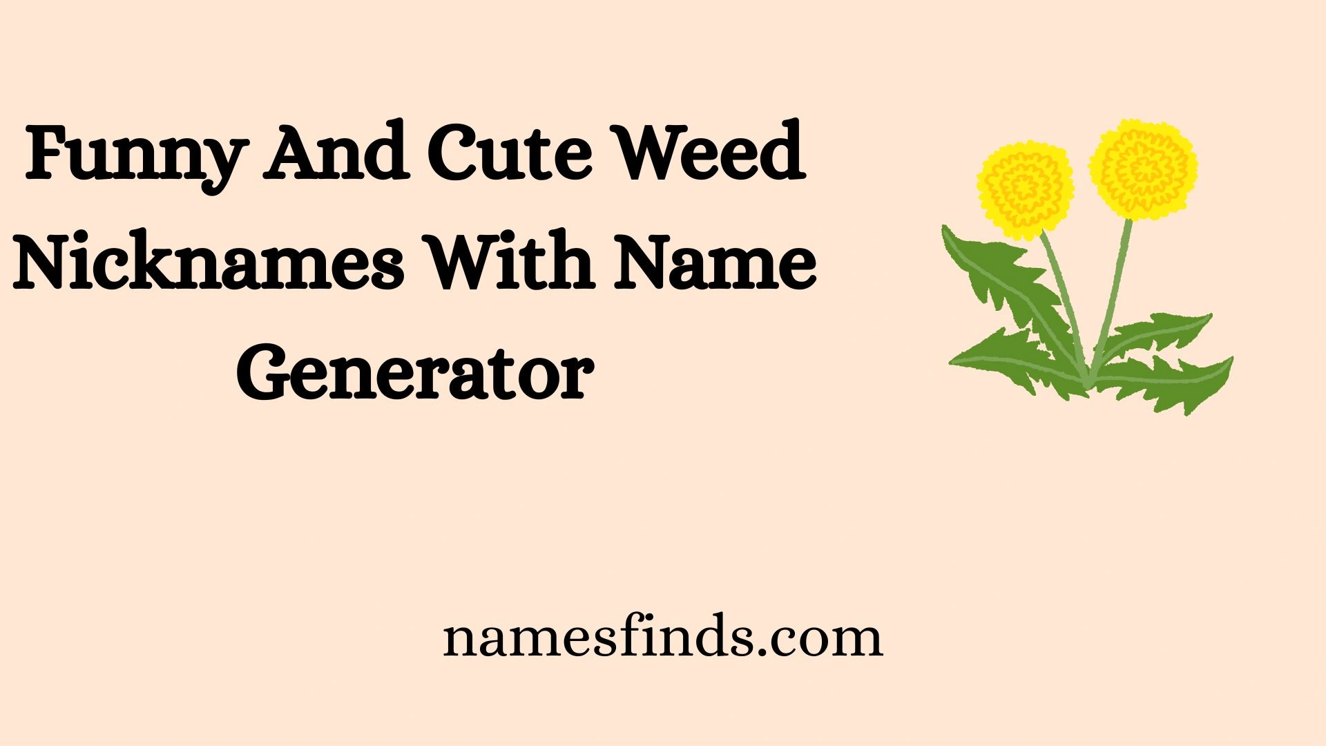 Funny And Cute Weed Nicknames With Name Generator